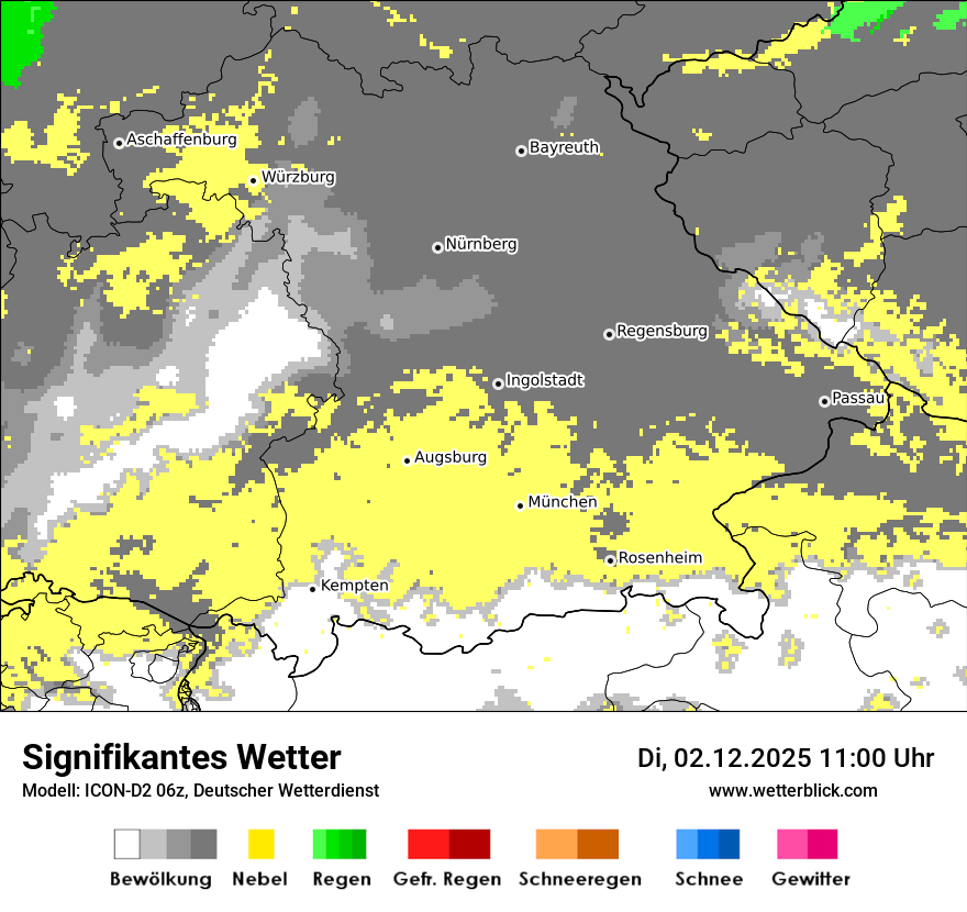Modellkarten Signifikantes Wetter