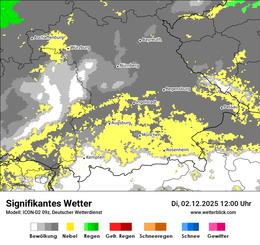 Modellkarten Signifikantes Wetter