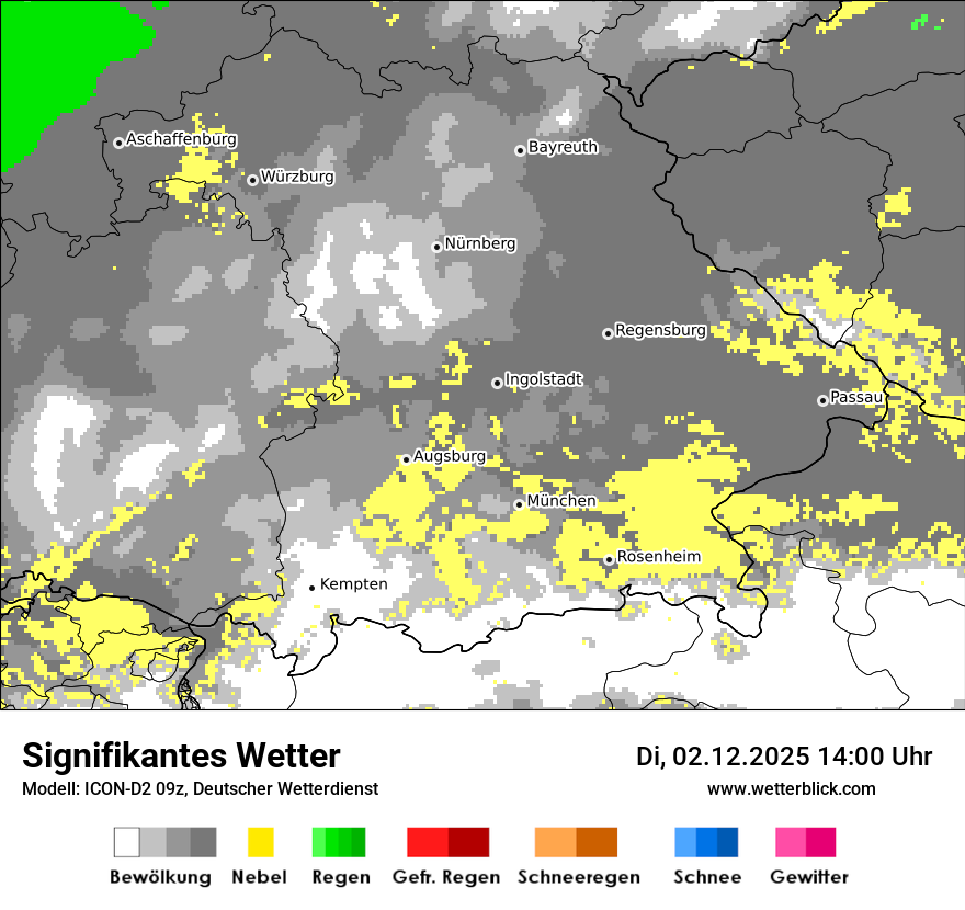 Modellkarten Signifikantes Wetter
