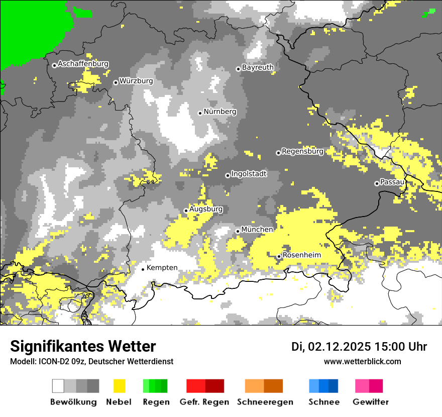 Modellkarten Signifikantes Wetter