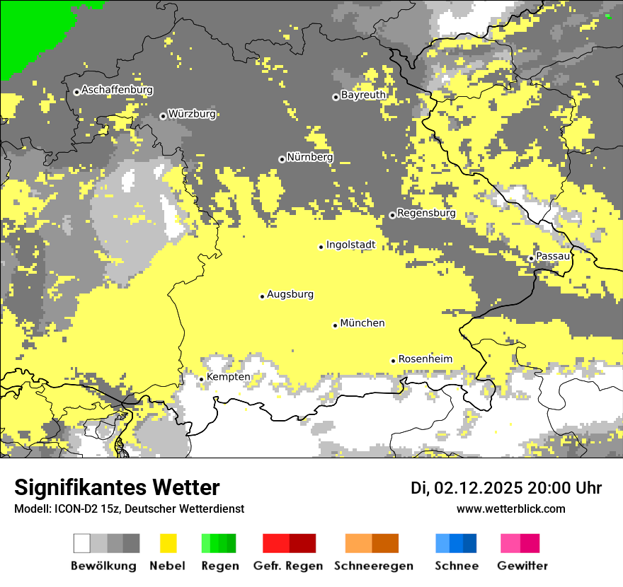 Modellkarten Signifikantes Wetter