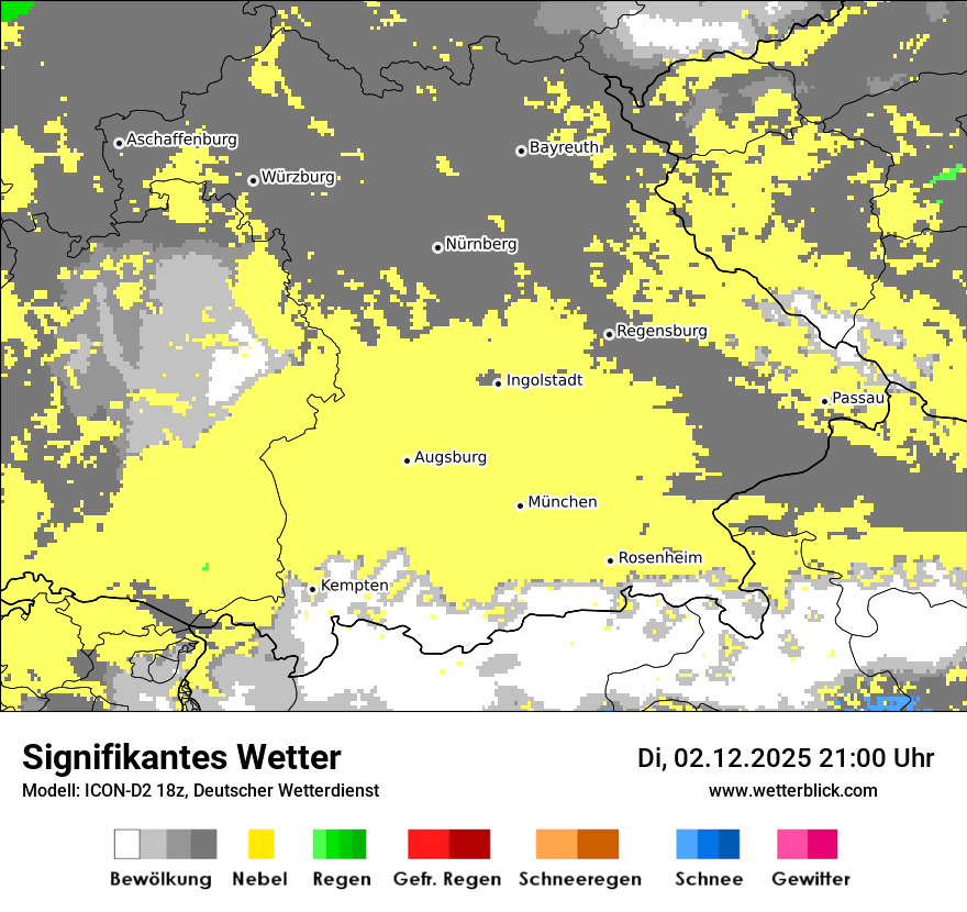 Modellkarten Signifikantes Wetter