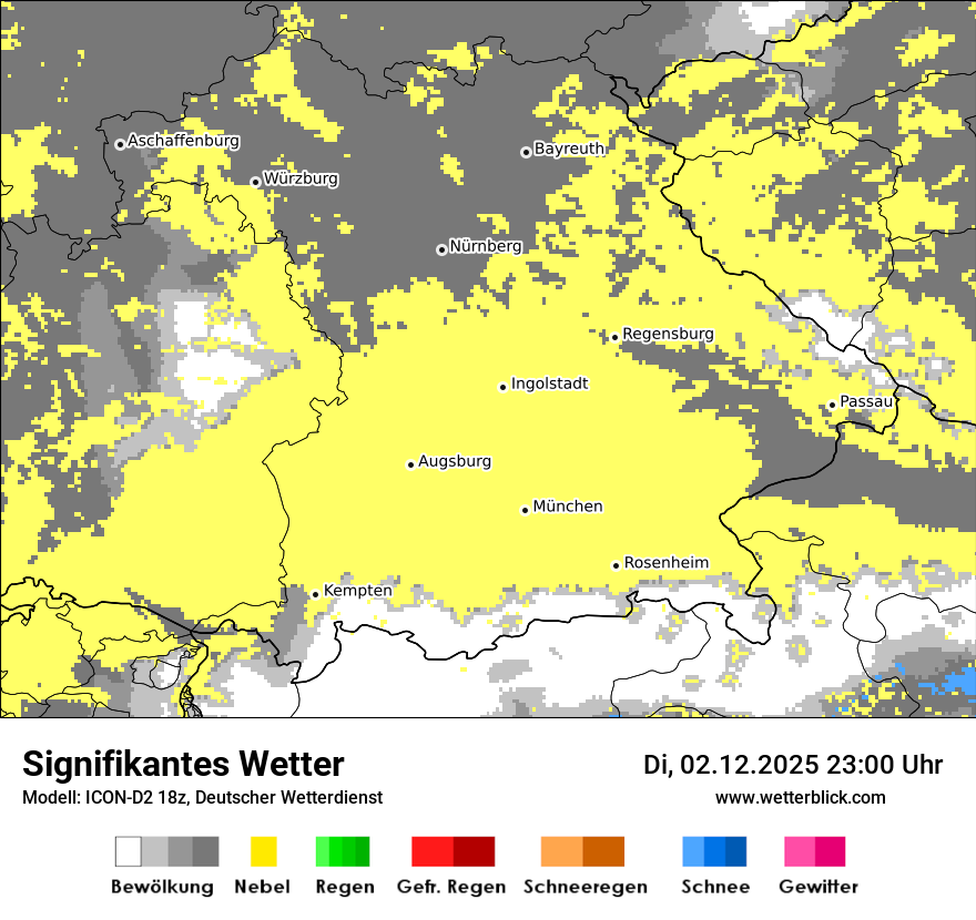 Modellkarten Signifikantes Wetter