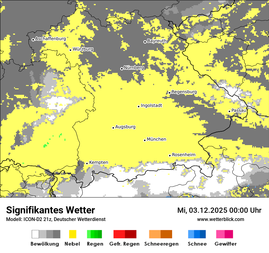 Modellkarten Signifikantes Wetter