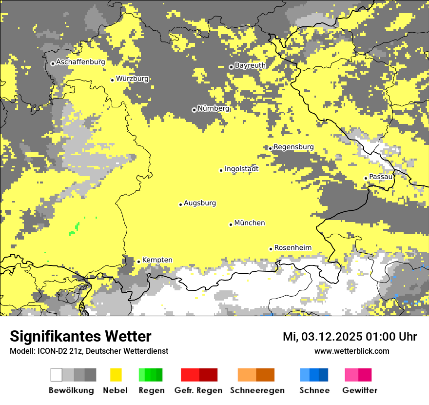 Modellkarten Signifikantes Wetter