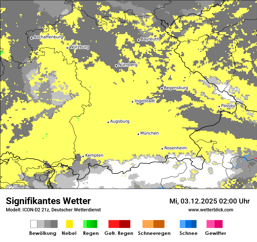 Modellkarten Signifikantes Wetter