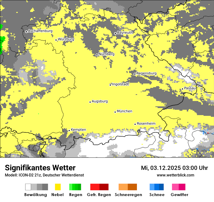 Modellkarten Signifikantes Wetter