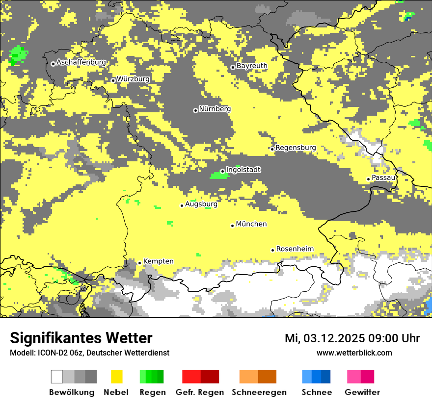 Modellkarten Signifikantes Wetter