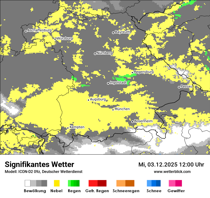Modellkarten Signifikantes Wetter
