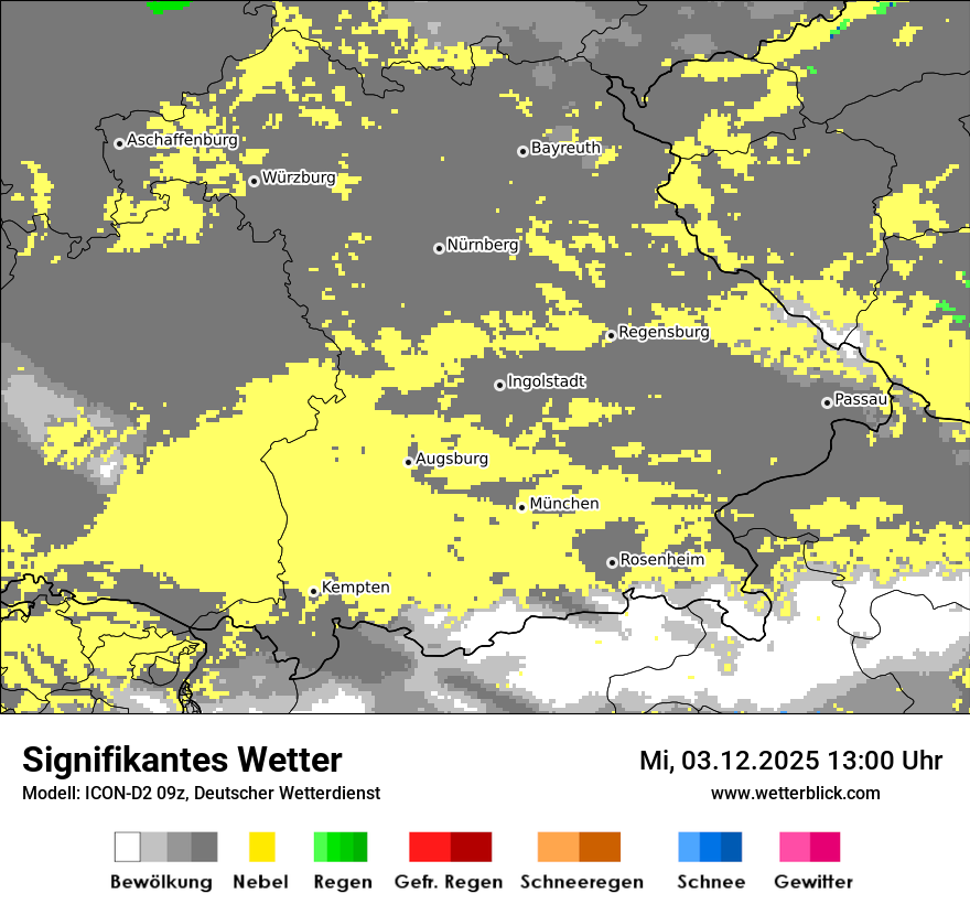 Modellkarten Signifikantes Wetter