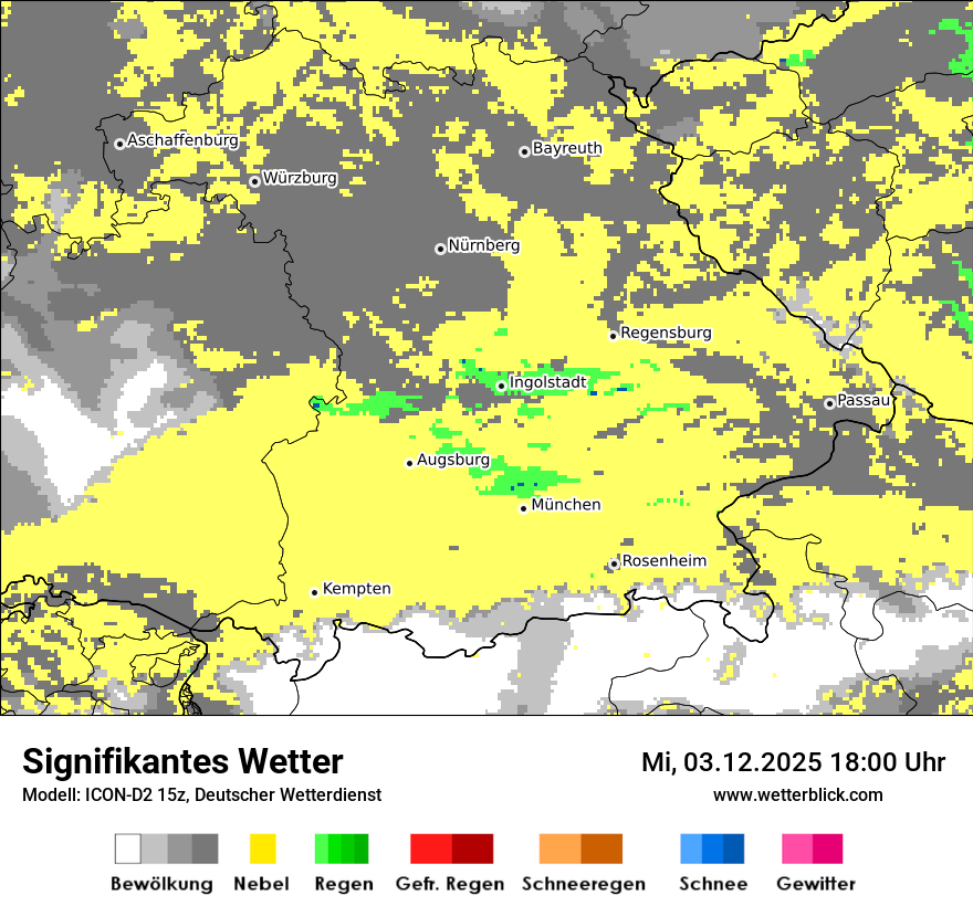 Modellkarten Signifikantes Wetter