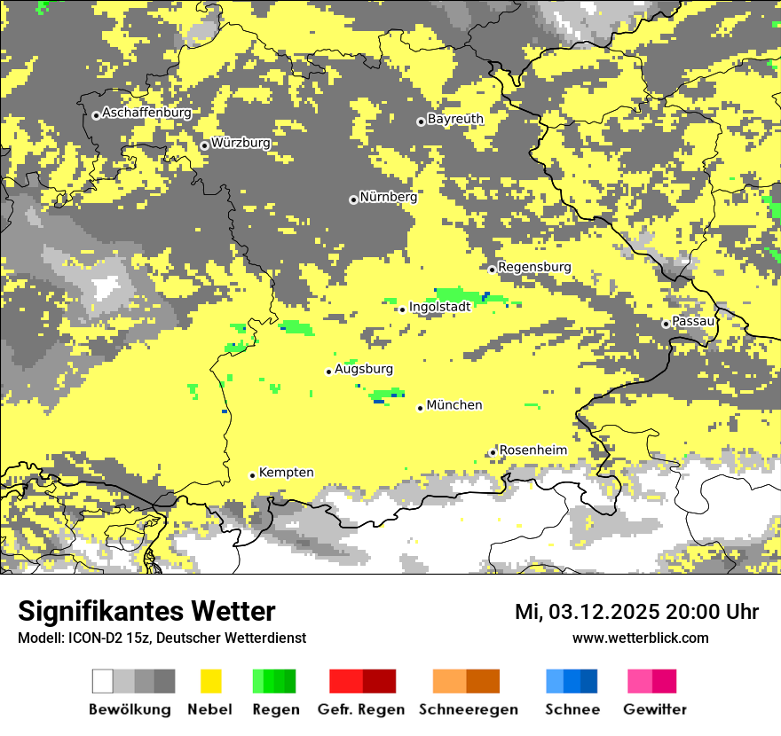 Modellkarten Signifikantes Wetter