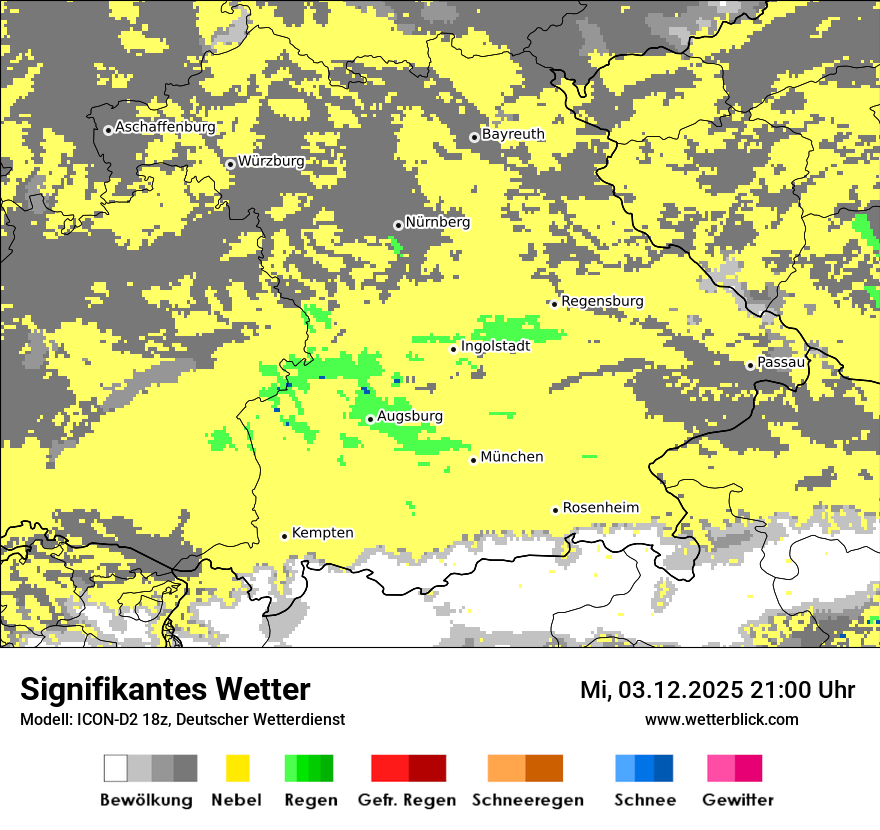 Modellkarten Signifikantes Wetter