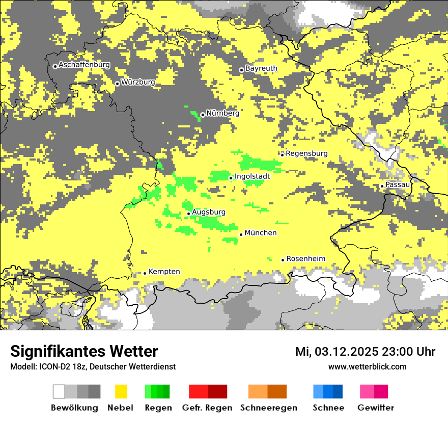 Modellkarten Signifikantes Wetter