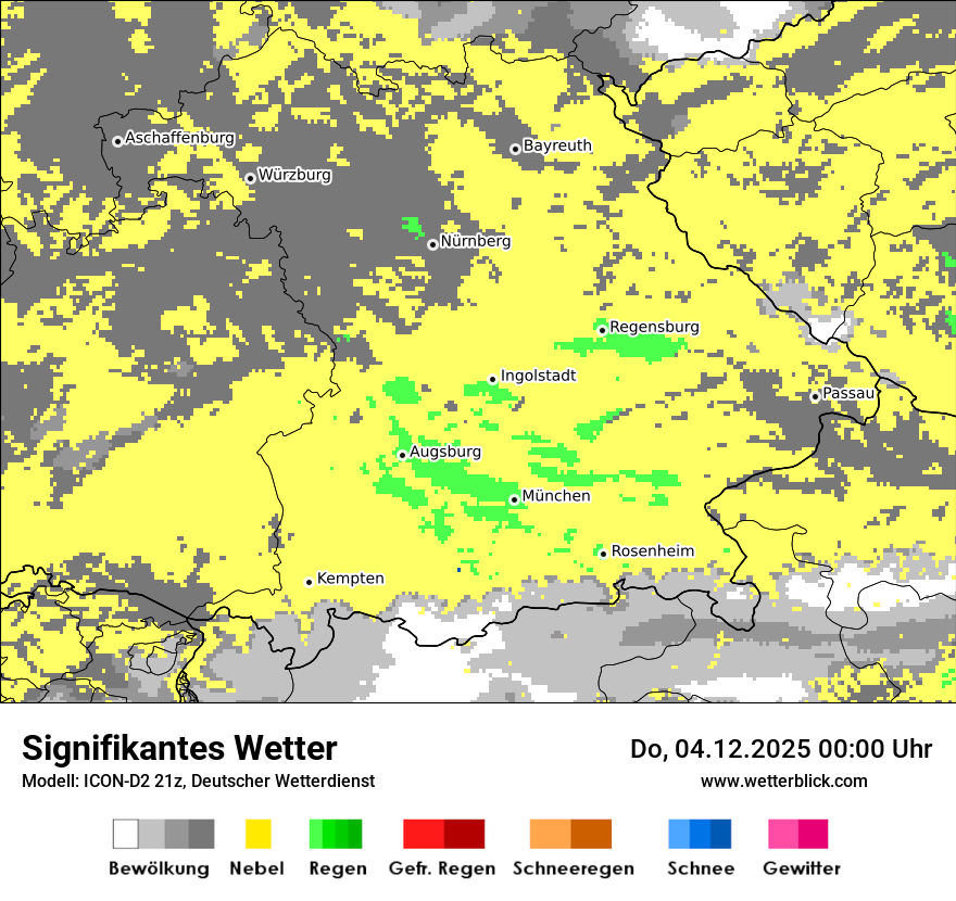 Modellkarten Signifikantes Wetter