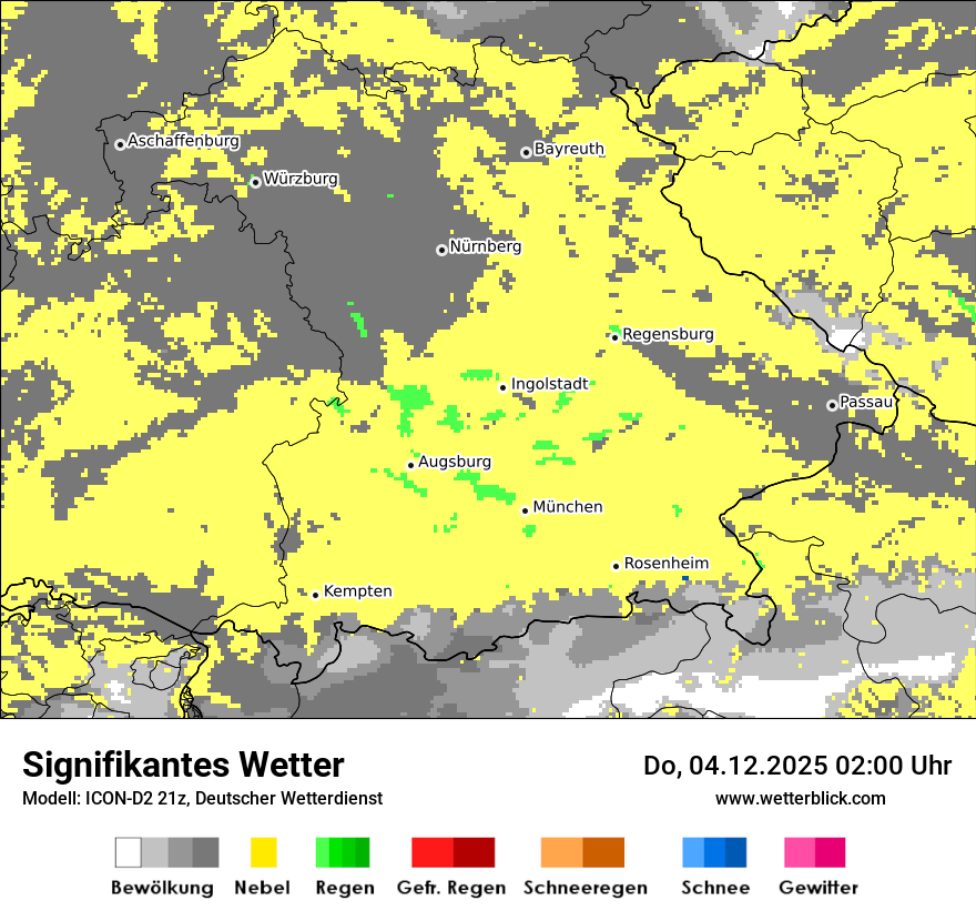 Modellkarten Signifikantes Wetter