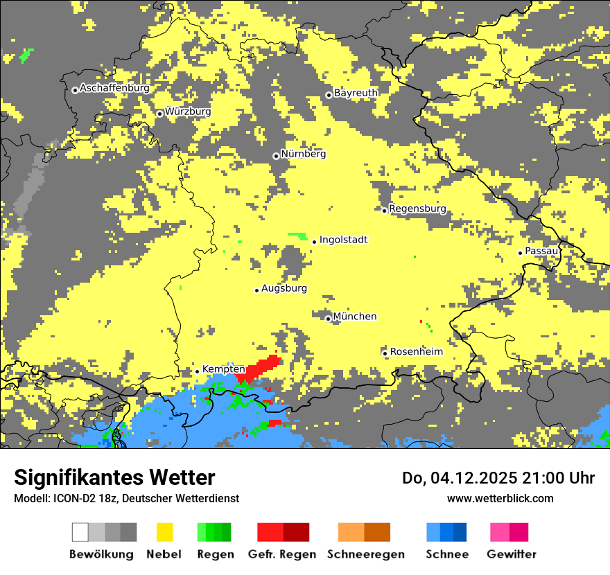 Modellkarten Signifikantes Wetter