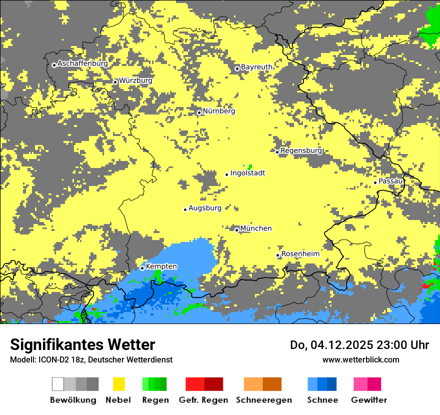 Modellkarten Signifikantes Wetter