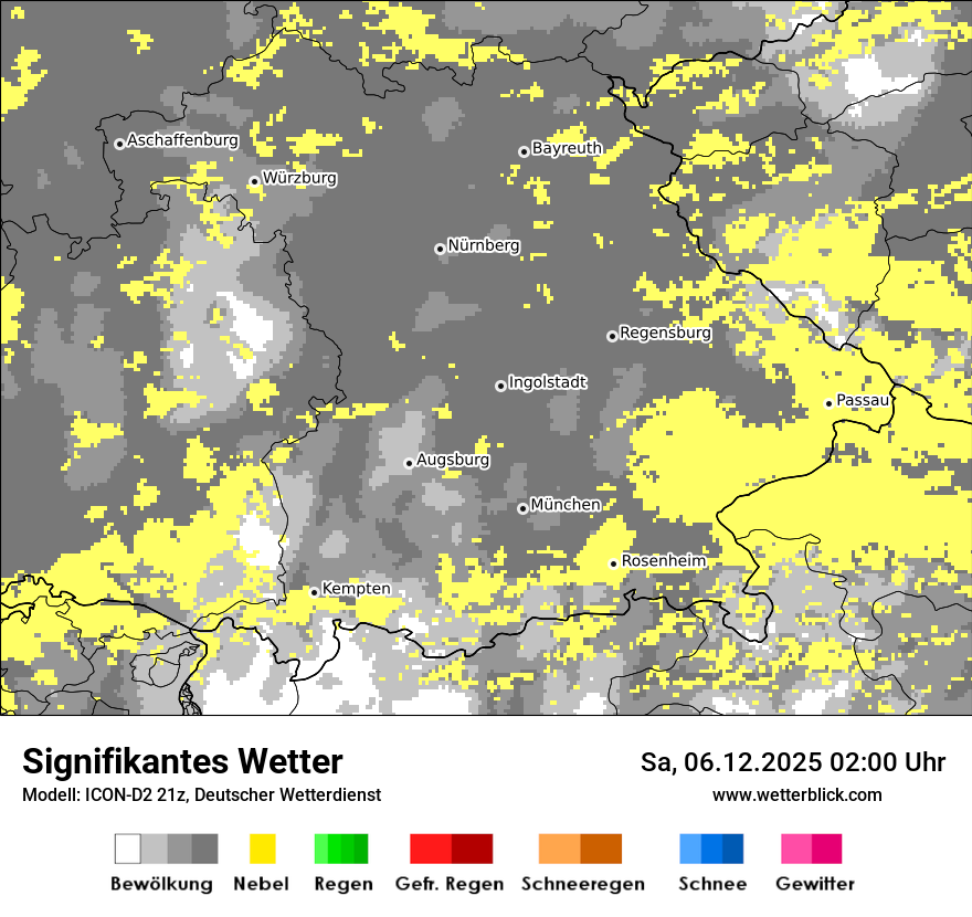 Modellkarten Signifikantes Wetter