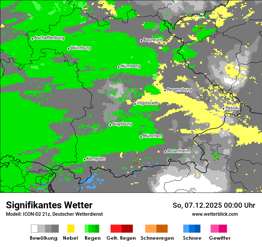 Modellkarten Signifikantes Wetter