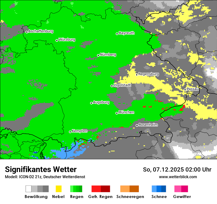 Modellkarten Signifikantes Wetter