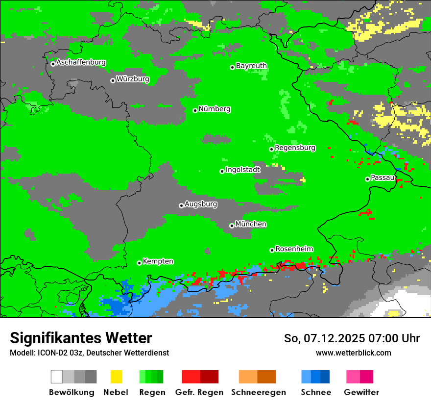 Modellkarten Signifikantes Wetter