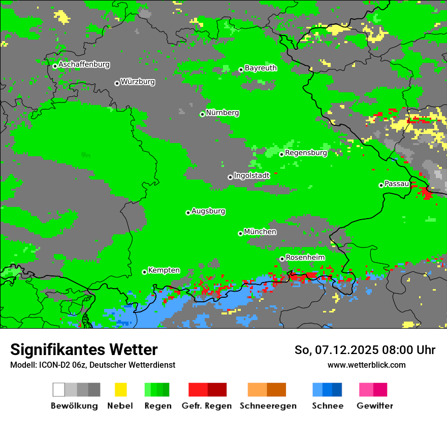 Modellkarten Signifikantes Wetter