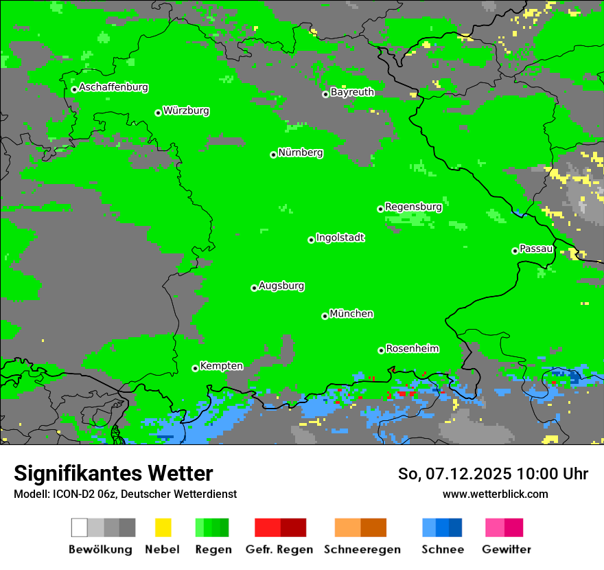 Modellkarten Signifikantes Wetter
