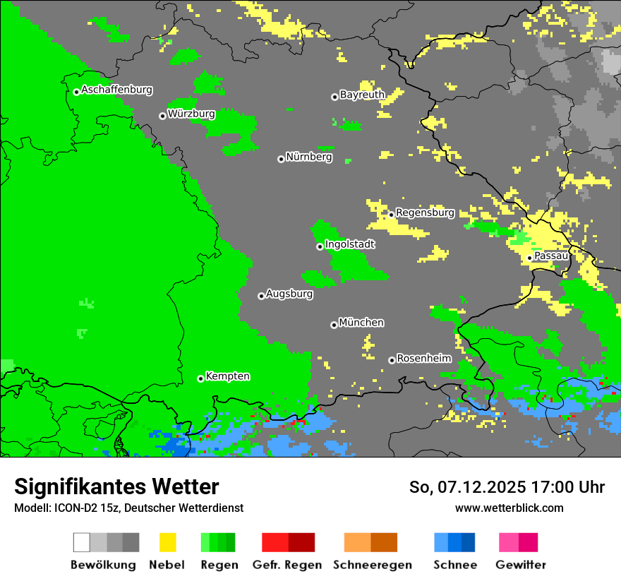Modellkarten Signifikantes Wetter