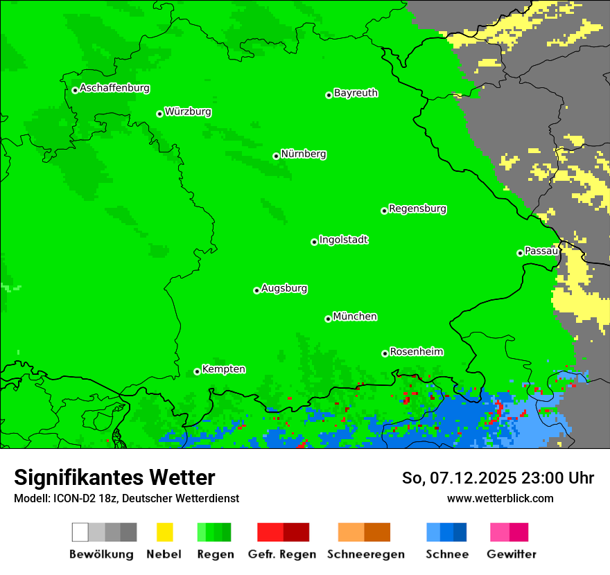 Modellkarten Signifikantes Wetter
