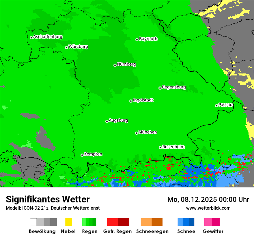 Modellkarten Signifikantes Wetter