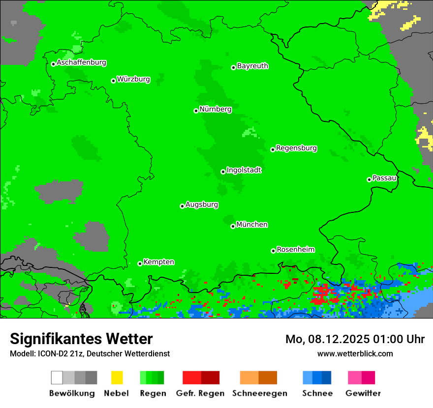 Modellkarten Signifikantes Wetter