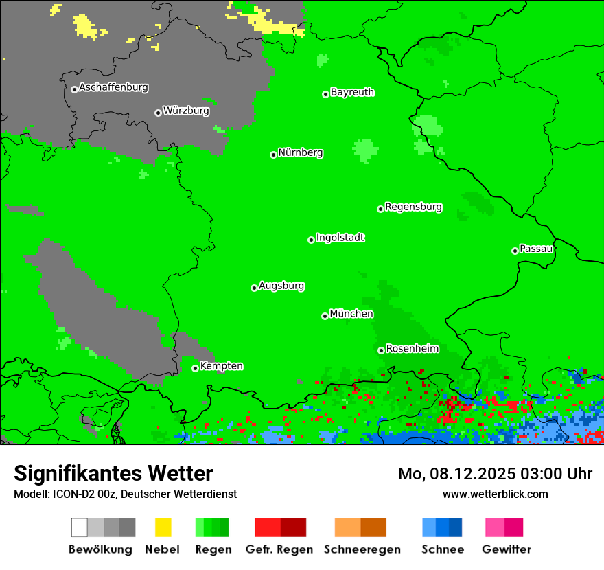 Modellkarten Signifikantes Wetter