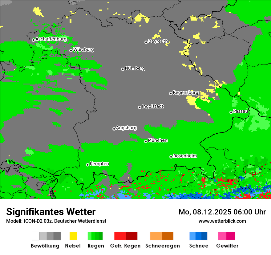 Modellkarten Signifikantes Wetter