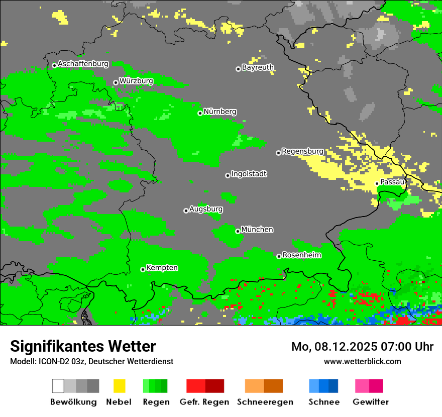 Modellkarten Signifikantes Wetter