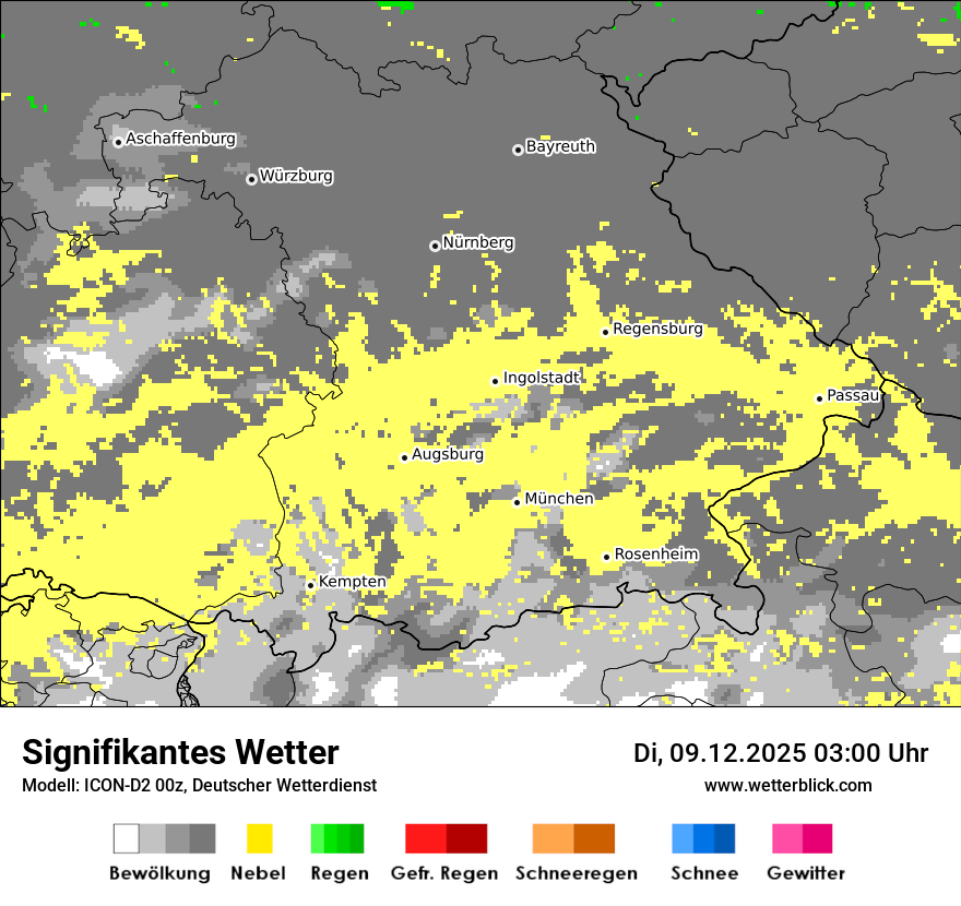 Modellkarten Signifikantes Wetter