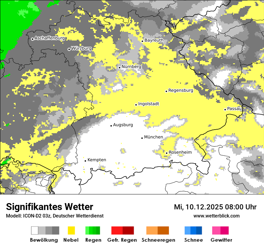 Modellkarten Signifikantes Wetter