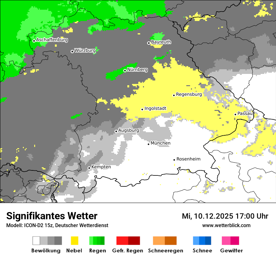 Modellkarten Signifikantes Wetter