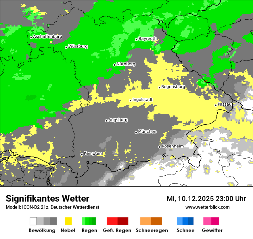 Modellkarten Signifikantes Wetter