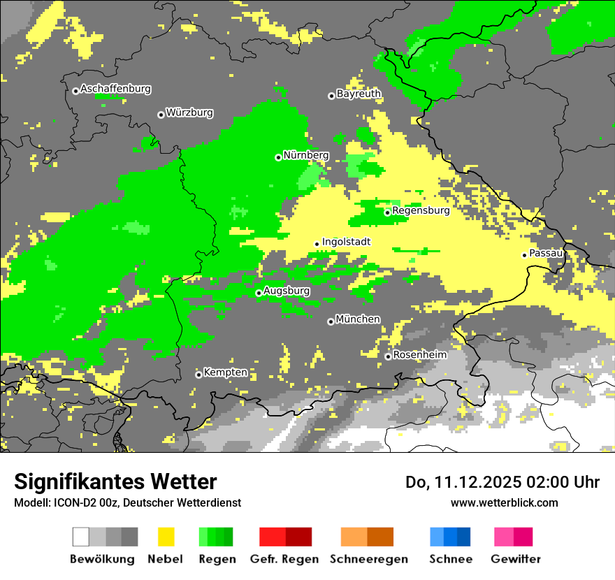 Modellkarten Signifikantes Wetter