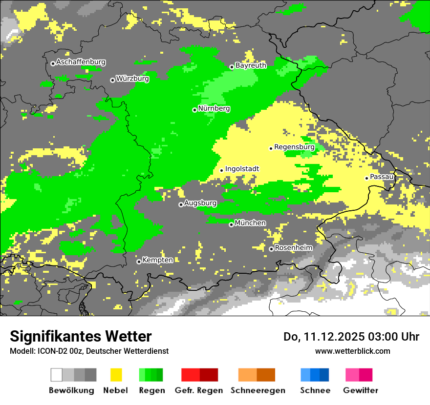 Modellkarten Signifikantes Wetter