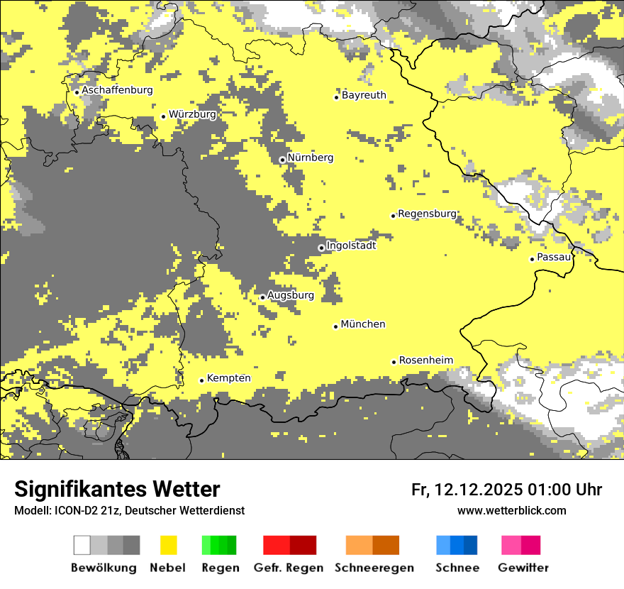 Modellkarten Signifikantes Wetter