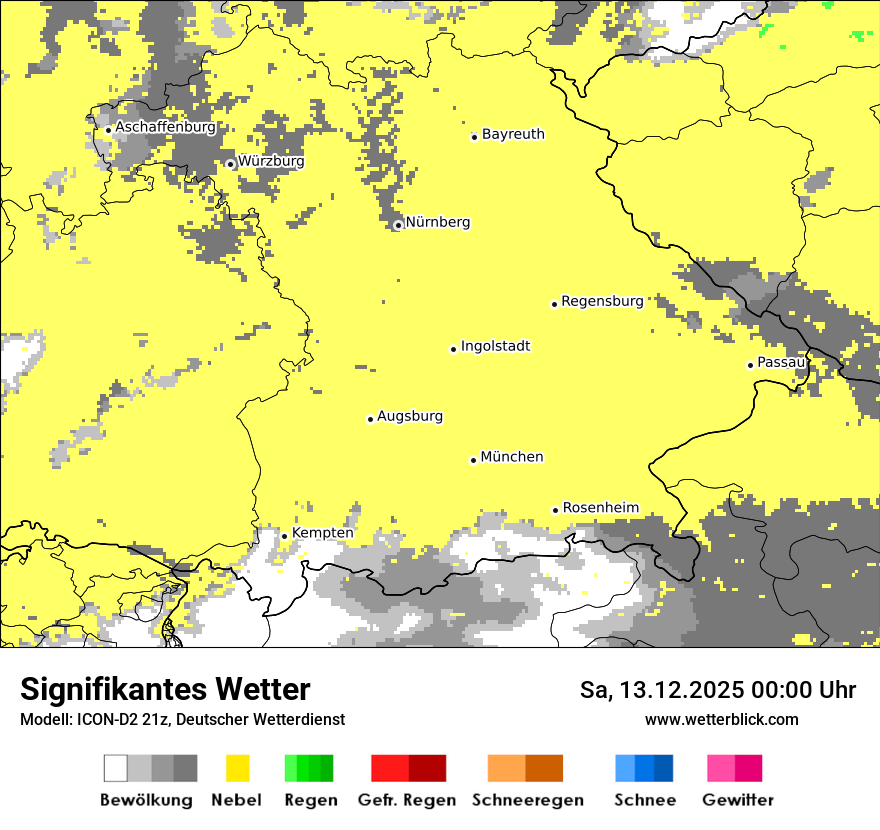 Modellkarten Signifikantes Wetter