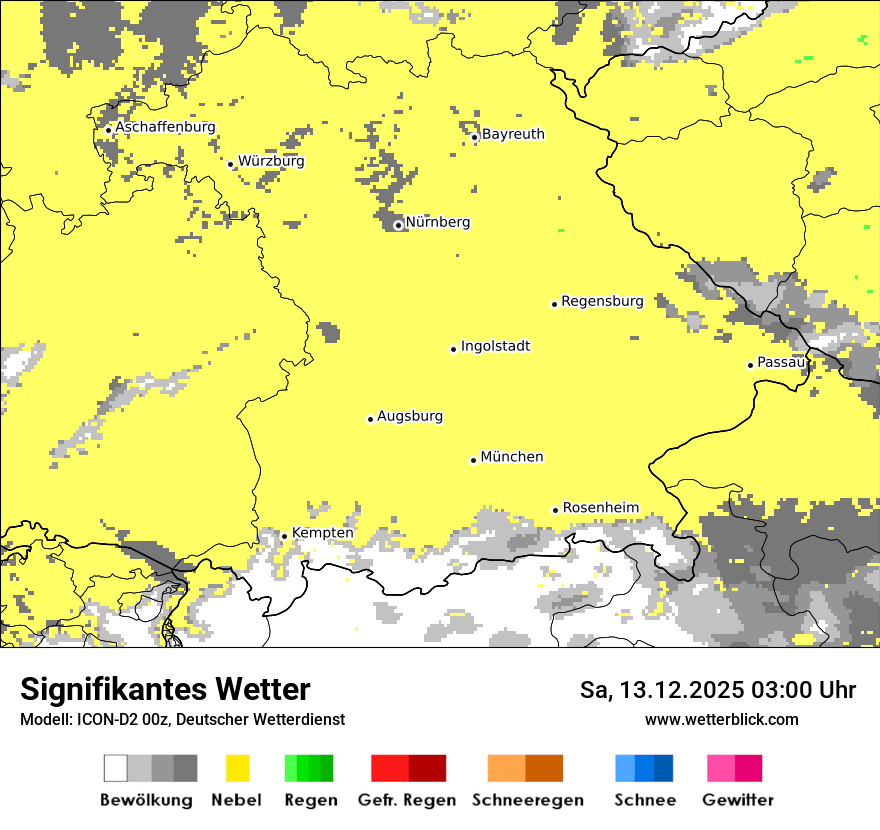 Modellkarten Signifikantes Wetter