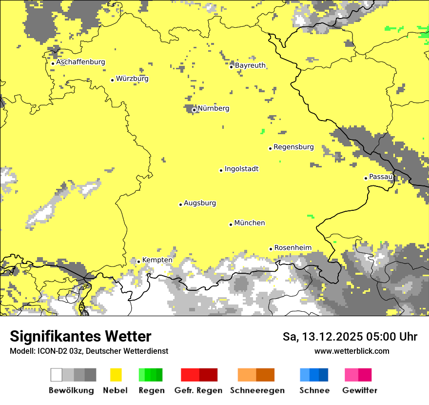 Modellkarten Signifikantes Wetter