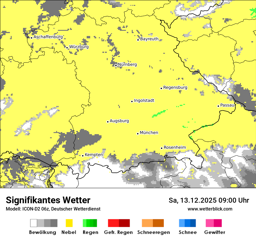Modellkarten Signifikantes Wetter
