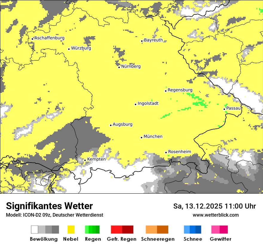 Modellkarten Signifikantes Wetter