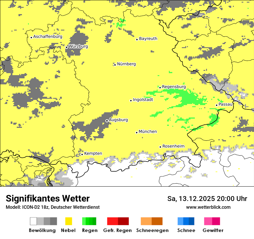 Modellkarten Signifikantes Wetter