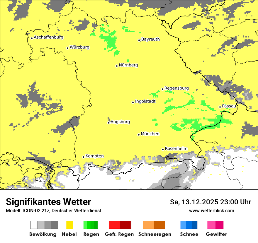 Modellkarten Signifikantes Wetter