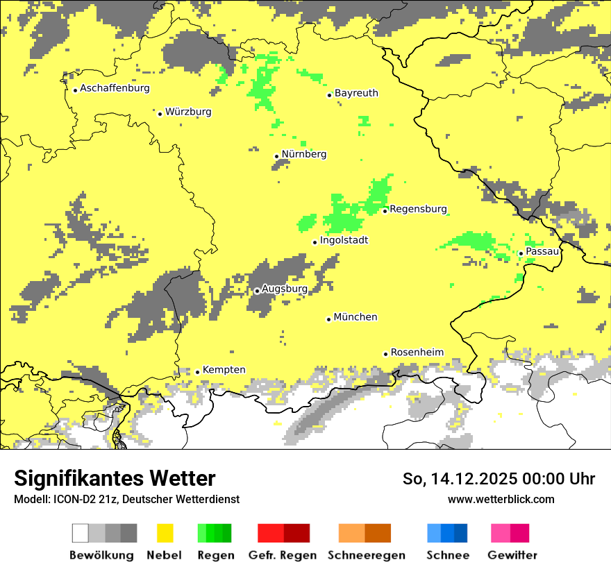 Modellkarten Signifikantes Wetter